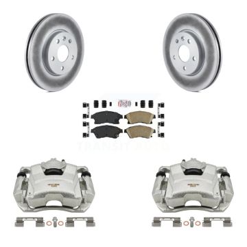 Front Disc Brake Caliper Coat Rotors & Ceramic Pad Kit For Chevrolet Cruze Sonic Limited KCG-100477N