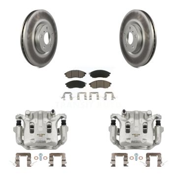 Front Brake Caliper Coat Rotors Ceramic Pad Kit For INFINITI Nissan Murano G37 EX35 370Z KCG-100482C