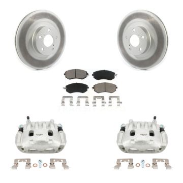 Front Brake Caliper Coat Rotors Ceramic Pad Kit For Subaru Forester Impreza XV Crosstrek KCG-100487C