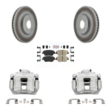 Front Disc Brake Caliper Coated Rotors And Ceramic Pad Kit For Hyundai Sonata Kia Optima KCG-100487N