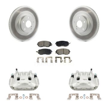 Front Brake Caliper Coat Rotors Ceramic Pad Kit For Subaru Forester Impreza XV Crosstrek KCG-100494T