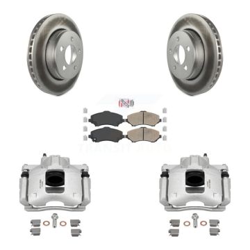 Front Disc Brake Caliper Coated Rotors And Ceramic Pads Kit For Dodge Nitro KCG-100495N