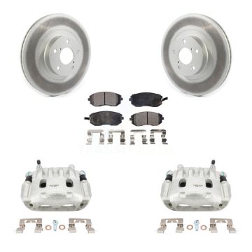 Front Brake Caliper Coat Rotors Ceramic Pad Kit For Subaru Outback Forester Impreza Baja KCG-100496T