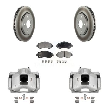 Front Brake Caliper Coat Rotors Semi-Metallic Pad Kit For Dodge Grand Caravan Chrysler & KCG-100500P