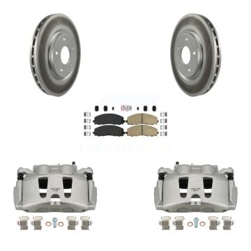 Front Brake Caliper Coat Rotor Ceramic Pad Kit For Grand Caravan Dodge Chrysler Pacifica KCG-100501N