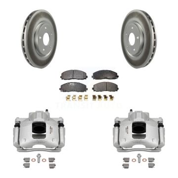 Front Disc Brake Caliper Coated Rotors And Semi-Metallic Pads Kit For Ram C/V KCG-100501P