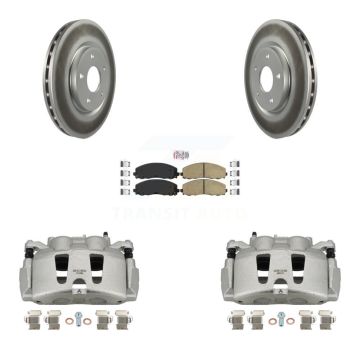 Front Brake Caliper Coat Rotor Ceramic Pad Kit For Grand Caravan Dodge Chrysler Pacifica KCG-100502N