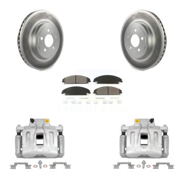 Front Disc Brake Caliper Coat Rotor Semi-Metallic Pad Kit For Chrysler 300 Dodge Charger KCG-100502S