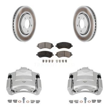 Front Brake Caliper Coat Rotors Semi-Metallic Pad Kit For Dodge Caravan Grand Chrysler & KCG-100503P