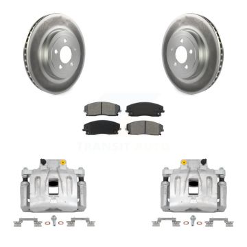 Front Disc Brake Caliper Coated Rotors And Semi-Metallic Pads Kit For Dodge Charger KCG-100503S