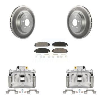 Front Disc Brake Caliper Coat Rotor Semi-Metallic Pad Kit For Chrysler 300 Dodge Charger KCG-100504S