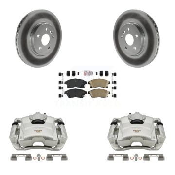 Front Disc Brake Caliper Coat Rotor And Ceramic Pad Kit For 2013-2014 Chevrolet Sonic RS KCG-100507N