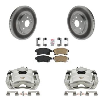 Front Disc Brake Caliper Coat Rotor And Ceramic Pad Kit For 2013-2014 Chevrolet Sonic RS KCG-100508N