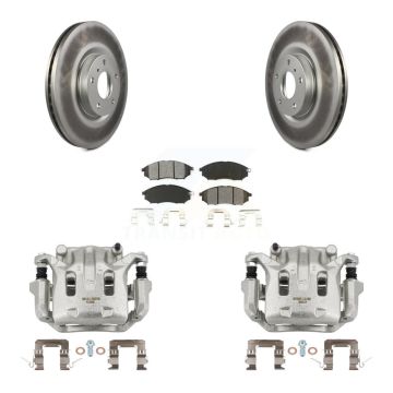 Front Brake Caliper Coat Rotor Semi-Metallic Pad Kit For INFINITI Nissan Murano G37 EX35 KCG-100508S