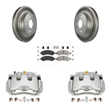 Front Disc Brake Caliper Coat Rotor And Semi-Metallic Pad Kit For Ram 1500 Classic Dodge KCG-100510N