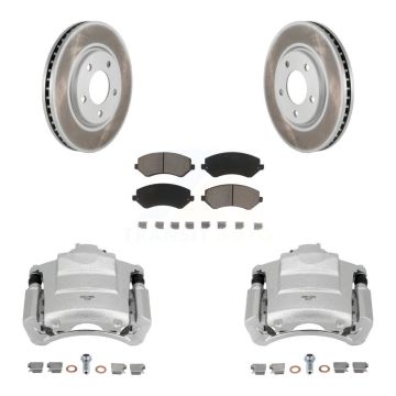 Front Brake Caliper Coat Rotors Ceramic Pad Kit For Dodge Grand Caravan Drum rear brakes KCG-100511C