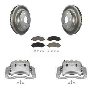 Front Brake Caliper Coat Rotor Ceramic Pad Kit For 2006 Dodge Ram 1500 With 5 Lug Wheels KCG-100514C