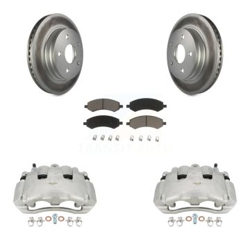 Front Disc Brake Caliper Coated Rotors And Ceramic Pads Kit For Dodge Ram 1500 KCG-100515C