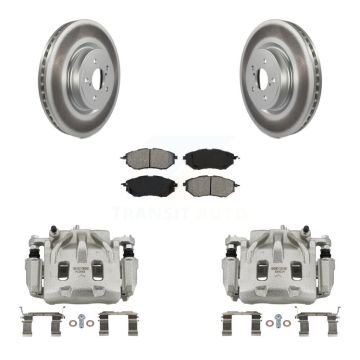 Front Brake Caliper Coat Rotors Semi-Metallic Pad Kit For Subaru Forester Outback Legacy KCG-100515S