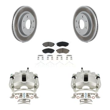 Front Disc Brake Caliper Coat Rotor Ceramic Pad Kit For 2002 Hyundai Elantra To 10 31 01 KCG-100517C