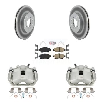 Front Disc Brake Caliper Coated Rotors And Ceramic Pads Kit For 2015-2020 Honda Fit KCG-100519N