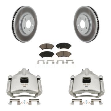 Front Brake Caliper Coat Rotors Ceramic Pad Kit For Chevrolet Impala Buick LeSabre Monte KCG-100521C