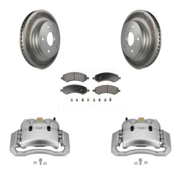 Front Brake Caliper Coat Rotor Ceramic Pad Kit For 2006 Dodge Ram 1500 With 5 Lug Wheels KCG-100521T