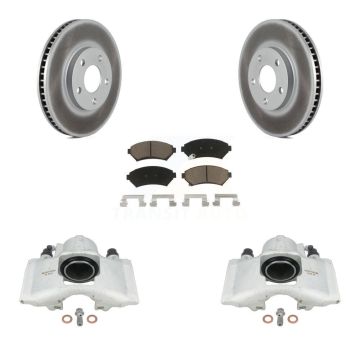 Front Brake Caliper Coat Rotor And Ceramic Pad Kit For Cadillac DeVille Disc rear brakes KCG-100522C