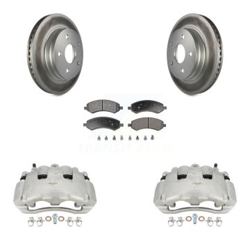 Front Disc Brake Caliper Coated Rotors And Ceramic Pads Kit For Dodge Ram 1500 KCG-100522T