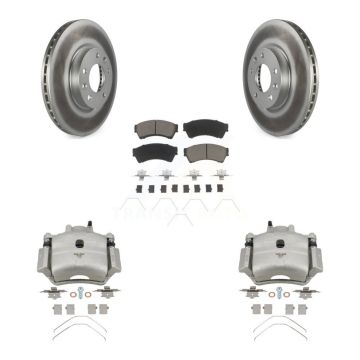 Front Brake Caliper Coat Rotor Ceramic Pad Kit For Ford Fusion Mazda 6 Lincoln MKZ Milan KCG-100523C