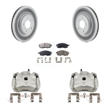 Front Brake Caliper Coat Rotors & Semi-Metallic Pad Kit For Nissan Sentra SE-R with 2.5L KCG-100524P