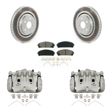Front Brake Caliper Coat Rotor & Semi-Metallic Pad Kit For 2022 Lexus NX350h NX350 NX250 KCG-100527S