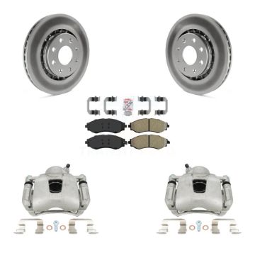 Front Brake Caliper Coat Rotor Semi-Metallic Pad Kit For Chevrolet Aveo Pontiac Aveo5 G3 KCG-100529N