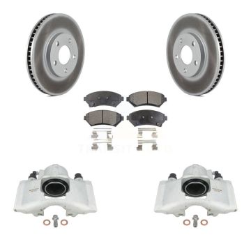 Front Brake Caliper Coat Rotor And Ceramic Pad Kit For Cadillac DeVille Disc rear brakes KCG-100529T