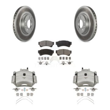 Front Brake Caliper Coat Rotor Ceramic Pad Kit For Ford Fusion Mazda 6 Lincoln MKZ Milan KCG-100530T