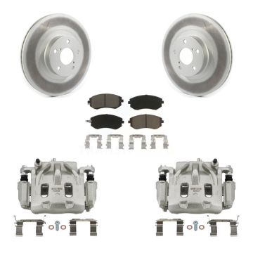 Front Brake Caliper Coat Rotors Ceramic Pad Kit For Subaru Legacy 2.5L with Turbocharged KCG-100531C