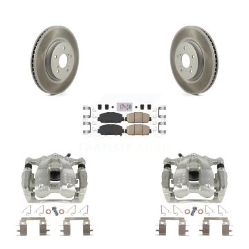 Front Disc Brake Caliper Coated Rotors And Ceramic Pads Kit For Honda CR-V KCG-100531N