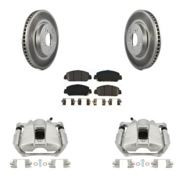 Front Disc Brake Caliper Coated Rotors And Semi-Metallic Pads Kit For Honda Accord KCG-100531P