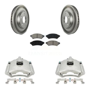 Front Brake Caliper Coat Rotors & Semi-Metallic Pad Kit For Buick Pontiac LaCrosse Grand KCG-100531S