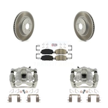 Front Disc Brake Caliper Coated Rotors And Ceramic Pads Kit For Honda CR-V KCG-100532N