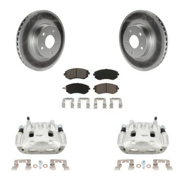 Front Disc Brake Caliper Coated Rotors And Ceramic Pads Kit For Subaru Legacy KCG-100534C