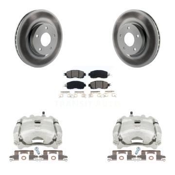 Front Disc Brake Caliper Coated Rotors And Semi-Metallic Pads Kit For Nissan Altima KCG-100535S