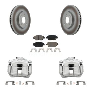 Front Disc Brake Caliper Coated Rotors And Ceramic Pad Kit For Hyundai Sonata Kia Optima KCG-100538C