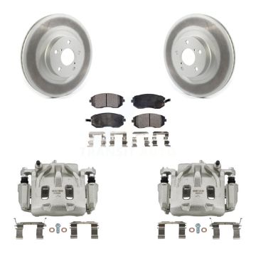Front Brake Caliper Coat Rotors Ceramic Pad Kit For Subaru Legacy 2.5L with Turbocharged KCG-100538T