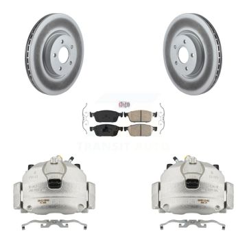 Front Brake Caliper Coat Rotors Ceramic Pad Kit For Ford Focus With 320mm Diameter Rotor KCG-100541N