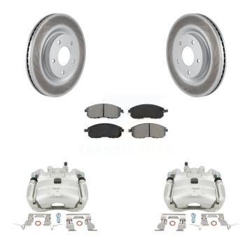 Front Disc Brake Caliper Coated Rotors And Semi-Metallic Pads Kit For Nissan Sentra Juke KCG-100541S
