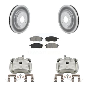 Front Brake Caliper Coat Rotors & Semi-Metallic Pad Kit For Nissan Sentra SE-R with 2.5L KCG-100542S