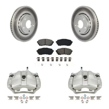 Front Brake Caliper Coat Rotor And Semi-Metallic Pad Kit For Mazda 6 Naturally Aspirated KCG-100544S
