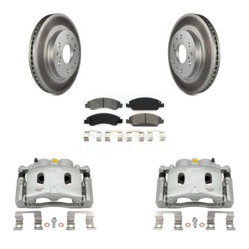 Front Brake Caliper Coat Rotor Semi-Metallic Pad Kit For Chevrolet GMC Silverado 1500 XL KCG-100546S