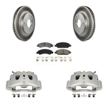 Front Brake Caliper Coat Rotor Semi-Metallic Pad Kit For 2016-2019 Chevrolet Suburban HD KCG-100547S